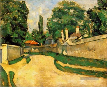  paul - Häuser entlang einer Straße Paul Cezanne Szenerie